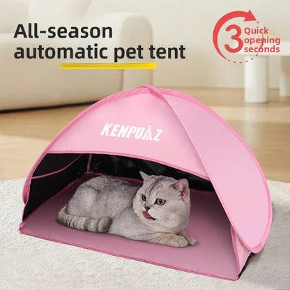 All Season Automatic Pet Tent Foldable Cat Dog Shelter Portable Indoor Outdoor Sunshade Pet House Windproof Pet Cave