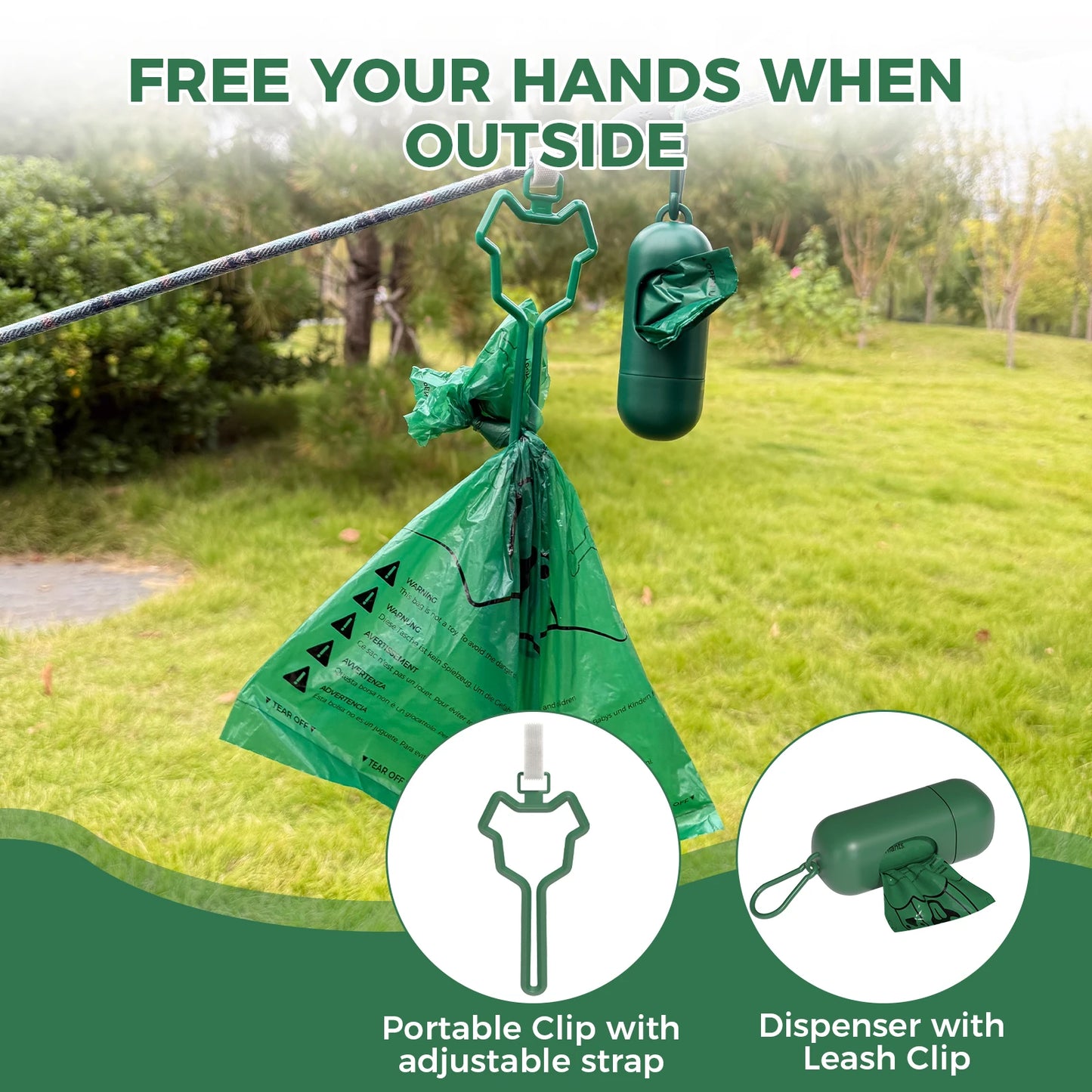 270/540 Counts Extra Thick green Biodegradable Pet Poop Waste Bags with Dispenser for Dogs, Lavender Scented, Carrier