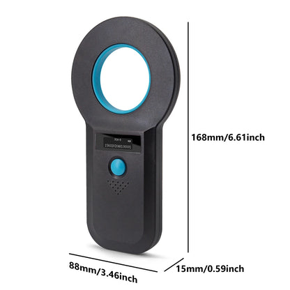 Handheld Animal RFID EMID Reader OLED Display EMID FDX-B(ISO11784/85) Pet Chip ID Scanner Pet Tag Scanner for Cat Dog Pet Animal