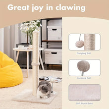 Sisal Cat Scratching Post for Indoor Cats 34-Inch – Heavy-Duty Scratching Pole with Hanging Ball