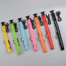 LED Light Dog Collar - USB Rechargeable Flashing Pet Safety Harness - Adjustable Small Large Dogs