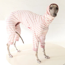 Striped Cotton Dog Pajamas - Italian Greyhound & Whippet Soft Breathable Stretch Sleepwear