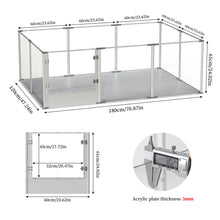 Clear Acrylic Dog Playpen - 6/7/8/10 Panel Indoor Pet Whelping Pen