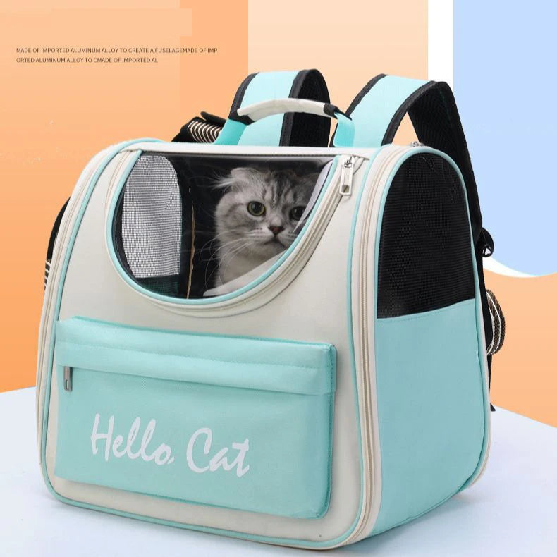 Outdoor Pet Backpack 1PC Cat and Dog Single Shoulder Double Shoulder Handheld Crossbody Breathable Outdoor Car Safety  Supplies