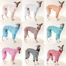 Striped Cotton Dog Pajamas - Italian Greyhound & Whippet Soft Breathable Stretch Sleepwear