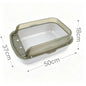 Sanitary Tray for Cats, Semi-Closed, with Higher Edges and Deeper Bottom, Available in Various Colors