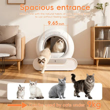 Self-Cleaning Cat Litter Tray,Electric Cat Litter Box,Smart Cat Litter Box with APP Remote Control,Spacious Entrance,Large Space