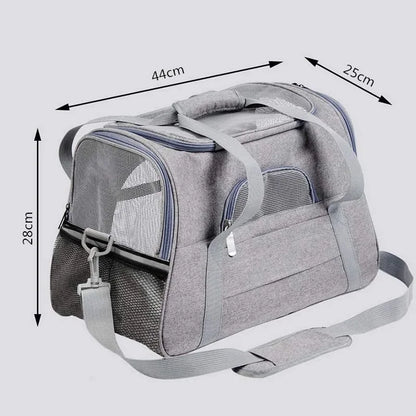 Pet carrying bag, approved by the airline, suitable for cats and dogs under 20 pounds. Soft cat carrying bag with cushion for tr