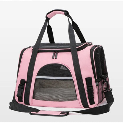 Pet carrying bag, approved by the airline, suitable for cats and dogs under 20 pounds. Soft cat carrying bag with cushion for tr