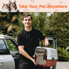 Large Pet Carrier for Cats & Dogs – Breathable Plastic Travel Carrier, Portable Pet Crate, 68 × 48 × 42 cm