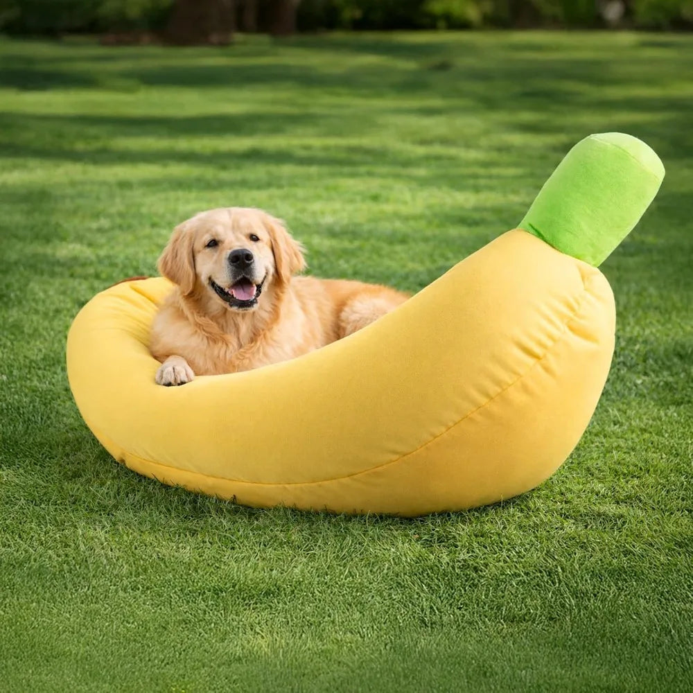 Banana Shaped Pet Nest for Cats And Dogs, Universal Detachable And Washable, Winter Warm Sleeping Pad for Small Dogs And Cats, Comfortable Sleeping Nest S-XL