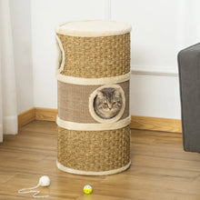 Cat Scratching Barrel – Cat Tree Tower with Sisal Scratching Surface, Plush Platform & Climbing Furniture