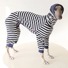Striped Cotton Dog Pajamas - Italian Greyhound & Whippet Soft Breathable Stretch Sleepwear