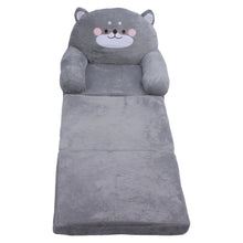 UK Kids Sofa Easy To Clean Soft Breathable Toddler Chair Stable Backrest Cartoon Gray Dog  Wide Handle for Relaxing
