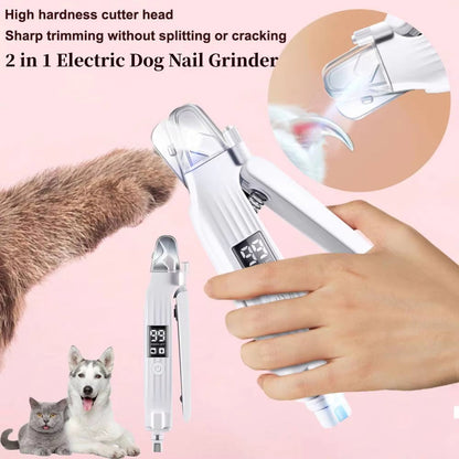 2-in-1 Electric Pet Nail Trimmer & Grinder