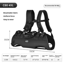 Large Dog Rescue Harness - 1680D Waterproof Breathable Pet Vest - Wear-Resistant Handle Support Bag
