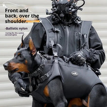 Large Dog Rescue Harness - 1680D Waterproof Breathable Pet Vest - Wear-Resistant Handle Support Bag