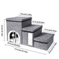 Multifunctional Dog Stairs 3 Step Pet Ramp with Storage & Rest Place Foldable Cat Dog Ladder for Bed Sofa Climbing Pet Furniture