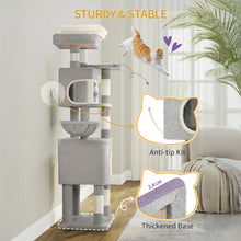 Cat Tree 180 cm – Multi-Level Cat Tower with Scratching Posts, Platforms, Dens & Basket for Indoor Cats