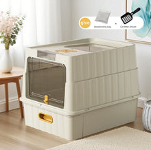 1pc Extra Large Size Full Enclosed Cat Litter Box Anti-Splash Special Cleaning Cat Toilet for Cats