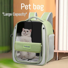 Breathable Transparent Cat Carrier Backpack – Foldable Waterproof Pet Travel Backpack for Cats & Small Dogs