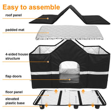 Outdoor Cat House – Waterproof Elevated Cat Shelter with Roof Window for Indoor & Outdoor Use