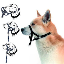 Dog Muzzle Collar - Adjustable Training Halter - Anti-Bite Pet Leash - Dog Safety Accessory