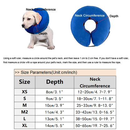 Inflatable Dog Cone Collar for After Surgery,  Protective Dog Collar Soft Pet Cone for Small Medium or Large Dogs, Cats