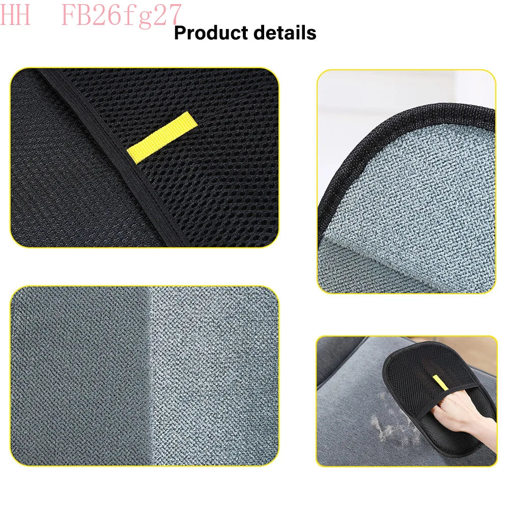 Pet Static Hair Removal Gloves with Bidirectional Brushing for Cat Hair Removal and Cleaning