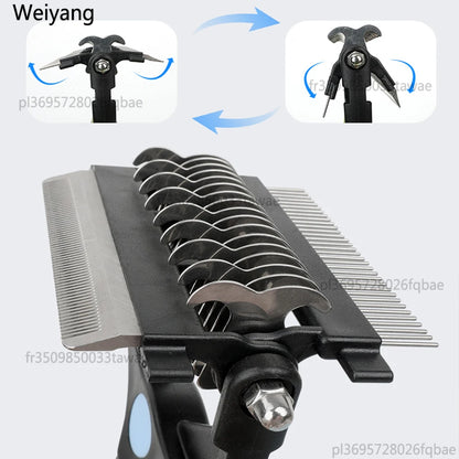 3 In 1 Pet Deshedding Brush Dog Cat Fur Knot Cutter Grooming Comb Hair Remover Shedding Supplies