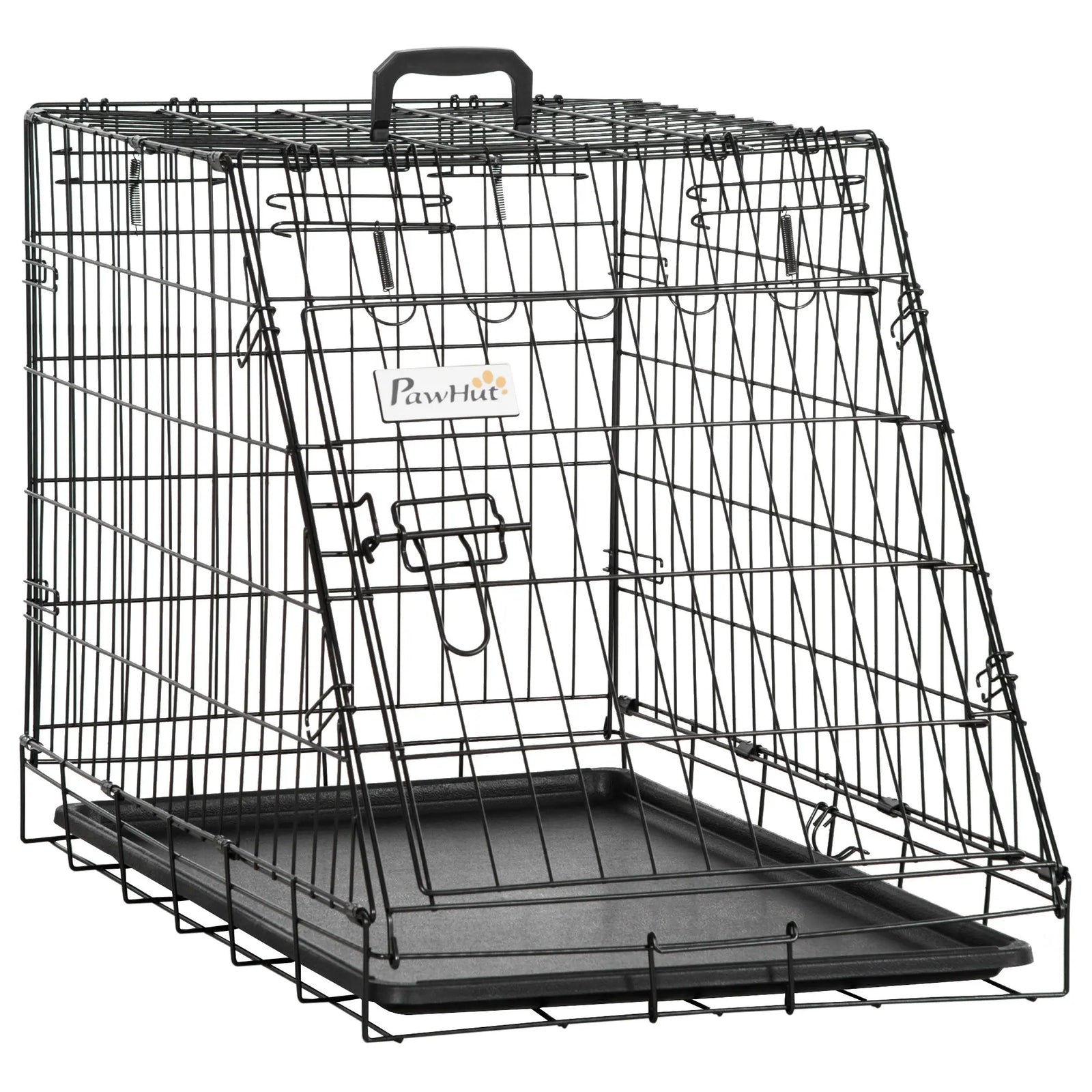 Foldable Dog Crate – Portable Pet Travel Cage with Removable Tray for Dogs & Cats
