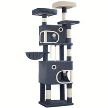 Cat Tree 180 cm – Multi-Level Cat Tower with Scratching Posts, Platforms, Dens & Basket for Indoor Cats