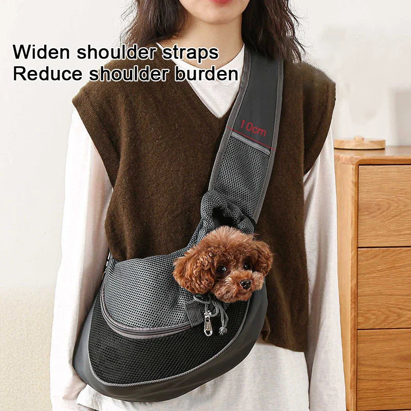 Pet Carrier Sling – Breathable Oxford Shoulder Bag for Small Dogs, Cats & Puppies