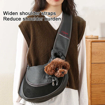 Pet Carrier Sling – Breathable Oxford Shoulder Bag for Small Dogs, Cats & Puppies