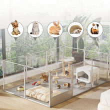 180cm Clear Acrylic Dog Playpen - Extra Large Indoor Whelping Pen