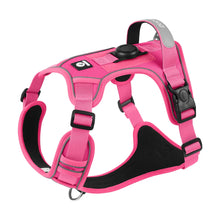 No-Pull Dog Harness with AirTag Holder, Handle & Front Clip — Reflective Padded Vest for Walking & Training