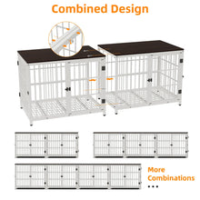 Large Wooden Dog Crate - Furniture Style Pet Kennel with 3 Doors