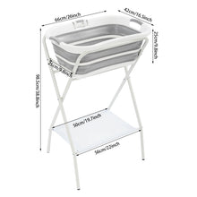 Foldable Pet Bathtub – Dog & Cat Bath Tub with Stand, Drainage Tube, Safety Belt & Storage Shelf