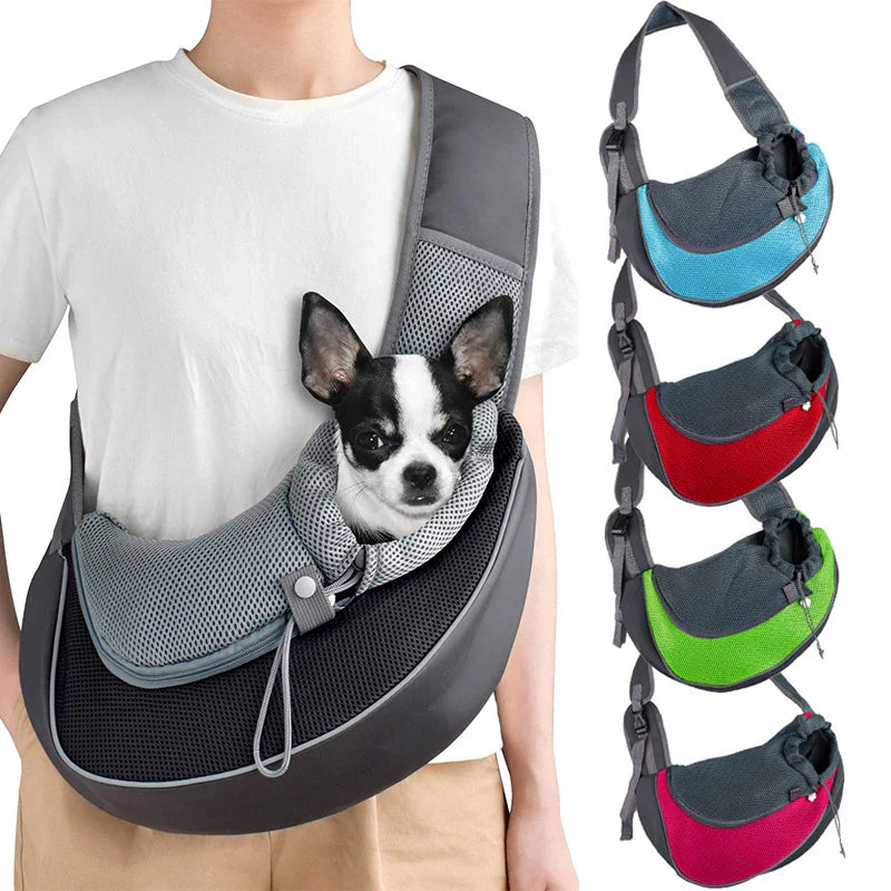 Pet Carrier Sling – Breathable Oxford Shoulder Bag for Small Dogs, Cats & Puppies