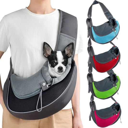 Pet Carrier Sling – Breathable Oxford Shoulder Bag for Small Dogs, Cats & Puppies