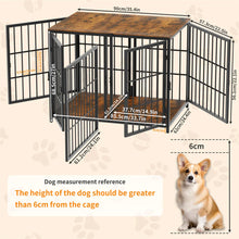 Heavy Duty Dog Crate - 4 Door Kennel with Divider for Large Dogs