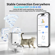 4.5L Elevated Smart Pet Feeder — 15cm Raised Stand, 1080P Camera or Key Control for Cats & Dogs