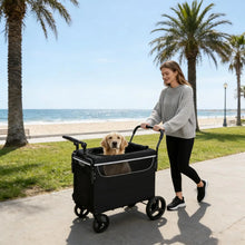 Large Dog Stroller – Heavy-Duty Foldable Pet Pushchair for Dogs up to 50 kg with 360° Wheels & Safety Leash