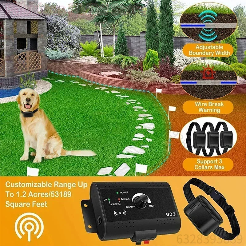 Invisible Wireless Electric Dog Fence System Outdoor Dog Training Remote Control Beep DogShock Collar Electric Pet Fence