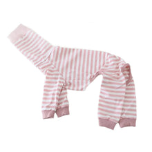 Striped Cotton Dog Pajamas - Italian Greyhound & Whippet Soft Breathable Stretch Sleepwear