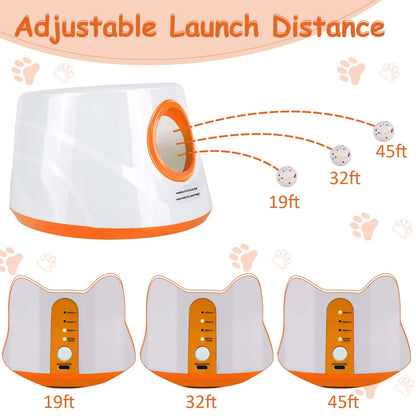 Dog Tennis Launcher Automatic Pet Dogs Chase Toy Mini Tennis Throwing Pinball Machine Fun Interactive Throw Catapult