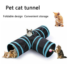 Katzentunnel in S-Form – Spieltunnel für Katzen zum Spielen, Verstecken und Trainieren