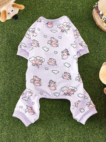 Cute Pet Pajamas - Soft Breathable Cartoon Sleepwear for Small Medium Dogs & Cats