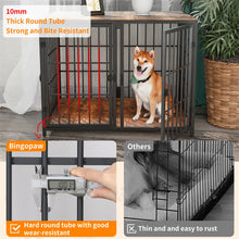 Heavy Duty Dog Crate - 4 Door Kennel with Divider for Large Dogs