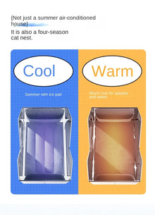 Cat Cooling House – Summer Cooling Bed for Cats and Small Dogs